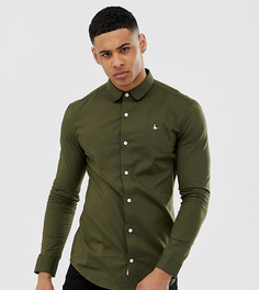 Приталенная рубашка оливкового цвета из поплина Jack Wills эксклюзивно для ASOS - Зеленый