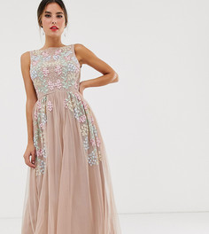 Розовое платье миди с вышивкой Maya - Розовый