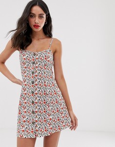 Сарафан мини на пуговицах ASOS DESIGN - Мульти