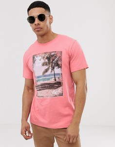 Футболка с принтом Esprit beach - Розовый