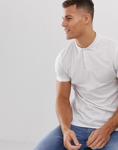 Поло из трикотажа белого цвета с короткими рукавами ASOS DESIGN - Белый
