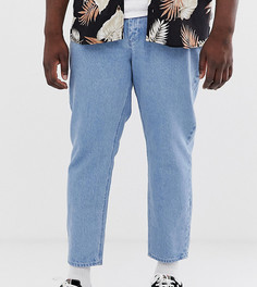 Голубые выбеленные классические джинсы ASOS DESIGN Plus - Синий