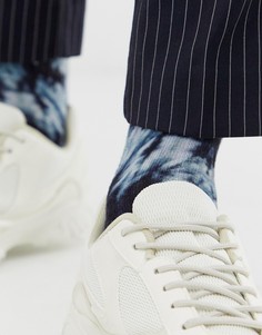 Темно-синие спортивные носки с принтом тай-дай ASOS DESIGN - Темно-синий