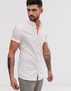 Розовая рубашка обтягивающего кроя River Island - Розовый