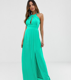 Зеленое плиссированное платье макси TFNC - Зеленый