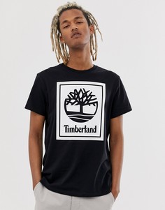 Черная футболка с круглым вырезом и принтом Timberland - Черный