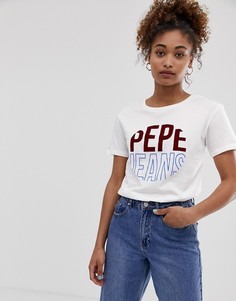 Футболка с логотипом Pepe Jeans - Luise - Белый