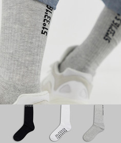 Набор из 3 пар спортивных монохромных носков с отделкой ASOS DESIGN - Мульти