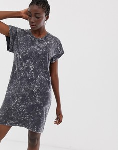 Выбеленное платье-футболка Cheap Monday - Черный