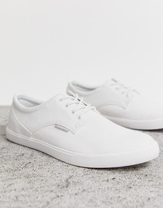 Парусиновые кеды со шнуровкой Jack & Jones - Белый