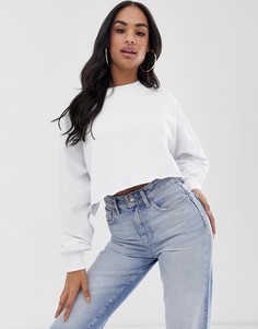 Белый укороченный oversize-свитшот ASOS DESIGN - Белый
