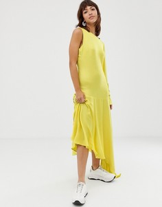 Платье на одно плечо с завязкой ASOS WHITE - Коричневый