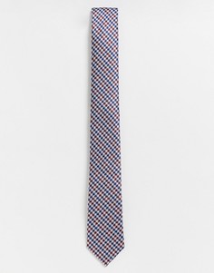 Галстук в мелкую ломаную клетку Ben Sherman - Красный