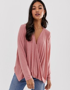 Драпированный топ Vila - Розовый