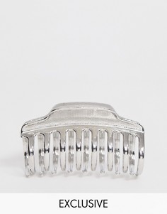 Серебристая заколка для волос Glamorous Exclusive - Серебряный