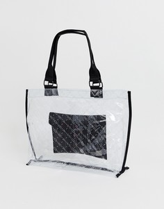 Прозрачная сумка-тоут с логотипом Superdry - Очистить