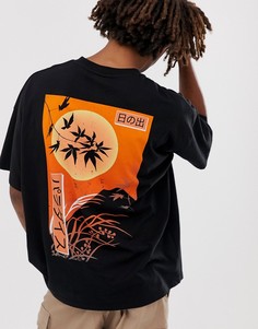 Oversize-футболка с принтом на спине ASOS DESIGN - Черный