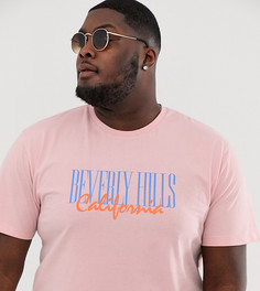 Футболка с принтом-надписью ASOS DESIGN Plus - Розовый