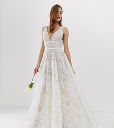 Эксклюзивное свадебное платье с декоративной отделкой Bronx & Banco - Белый
