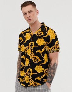 Рубашка в стиле барокко Brave soul - Черный