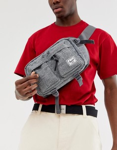 Сумка-кошелек на пояс со штрихованным принтом Herschel Supply Co Eighteen, 6 л - Серый