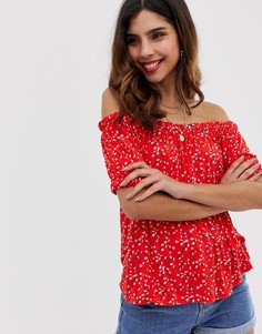 Топ с открытыми плечами и цветочным принтом Vero Moda - Мульти