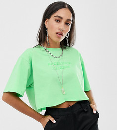 Укороченная футболка с логотипом в виде татуировки Reclaimed Vintage Inspired - Зеленый