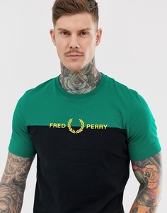 Зеленая футболка с принтом Fred Perry - Sport - Зеленый