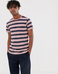 Футболка в синюю и красную полоску RVCA Lucas - Мульти