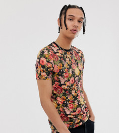 Узкая футболка с цветочным принтом ASOS DESIGN TALL - Мульти