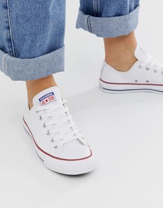 Белые кожаные кеды Converse Chuck Taylor Ox - Белый