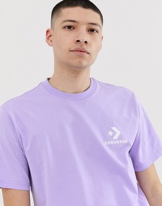 Сиреневая футболка с логотипом Converse - Фиолетовый