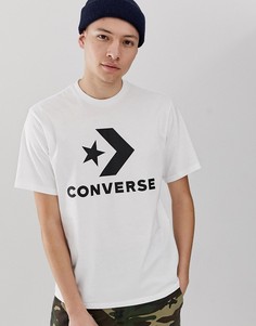 Белая футболка с крупным логотипом Converse - Белый