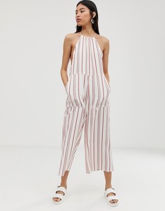 Комбинезон в полоску с халтером ASOS DESIGN - Мульти