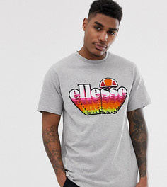 Серая футболка с неоновым логотипом Ellesse Diego эксклюзивно для ASOS - Серый