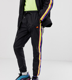 Черные спортивные брюки с разноцветным кантом Ellesse Santi эксклюзивно для ASOS - Черный