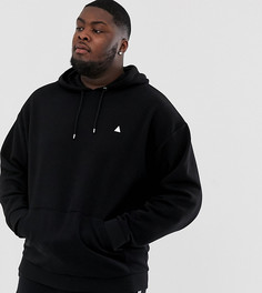 Черный oversize-худи с треугольником ASOS DESIGN Plus - Черный
