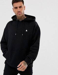 Черный oversize-худи с треугольником ASOS DESIGN - Черный