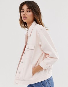 Выбеленная розовая джинсовая oversize-куртка Only - Розовый