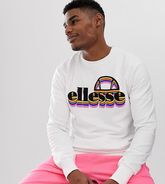 Белый свитшот с разноцветным логотипом Ellesse Lucaston эксклюзивно для ASOS - Белый