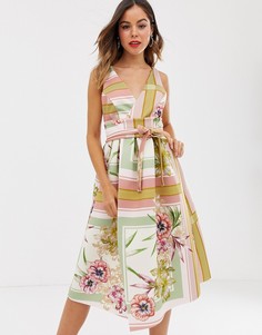 Платье миди для выпускного с принтом ASOS DESIGN - Мульти