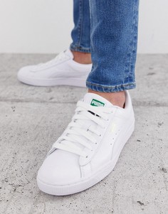Белые классические кожаные кроссовки Puma Basket - Белый
