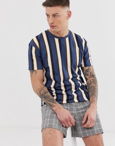 Футболка в полоску Jack & Jones - Темно-синий