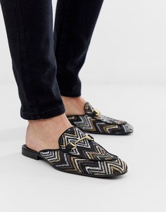Плетеные лоферы без задников River Island - Черный