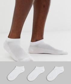 Комплект из 3 белых спортивных носков Selected Homme - Белый