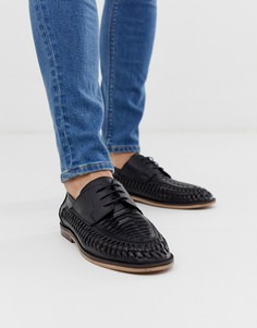 Черные лоферы со шнуровкой River Island - Черный