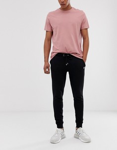 Черные облегающие джоггеры с логотипом ASOS DESIGN - Черный