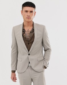 Серый супероблегающий пиджак Twisted Tailor - Серый