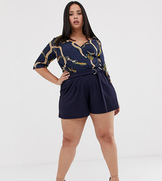 Шорты с поясом Pink Clove - Темно-синий