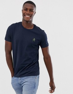 Черная футболка с вышивкой в виде динозавра Burton Menswear - Темно-синий